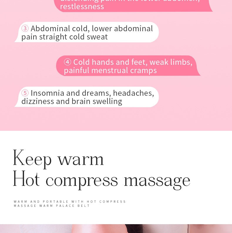 Stomach Heating Belt Menstrual Period Dysmenorrhea Electric Heating Massage Tool